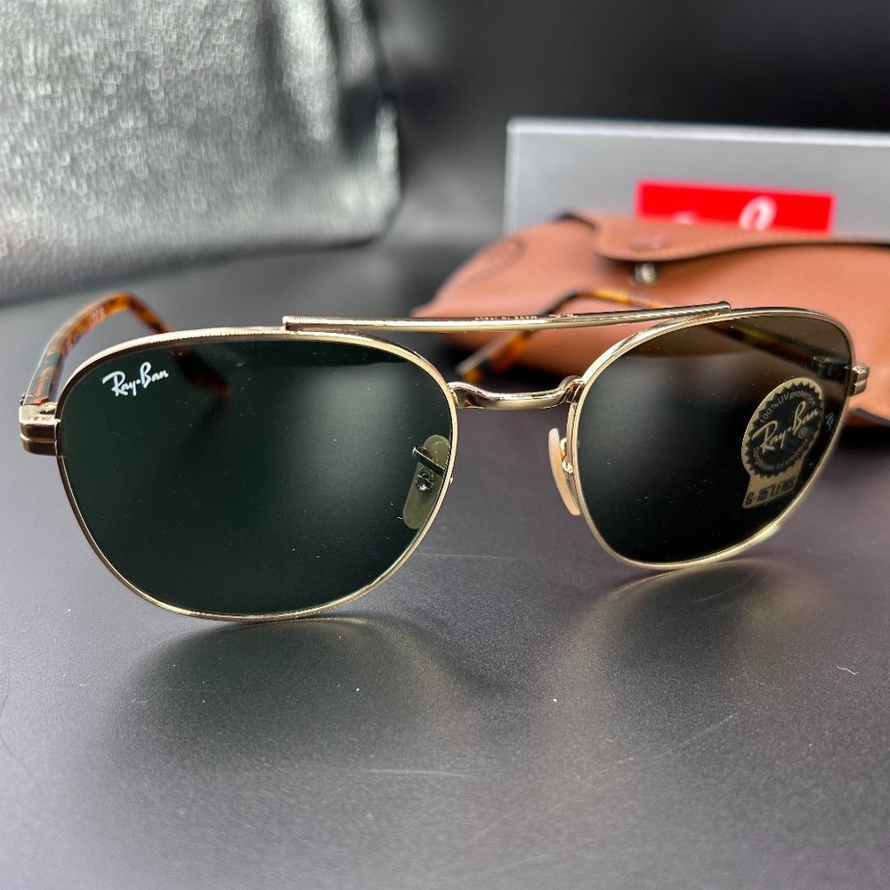 Ray-Ban Unisex Square Sunglasses Arista Green Authentic Frame RB3688 001/31 New